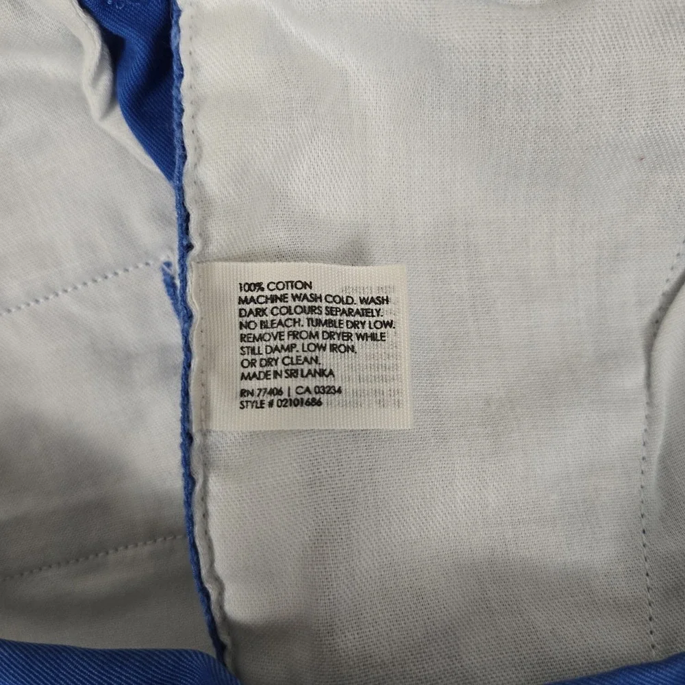 Club Monaco Pants Mens 36x34 Kennedy Classic Fit Chino Button Fly Blue NWT